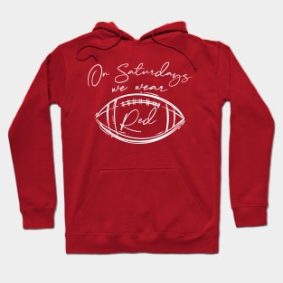 On Saturdays We Wear Red // Vintage School Spirit // Go Red Script Hoodie